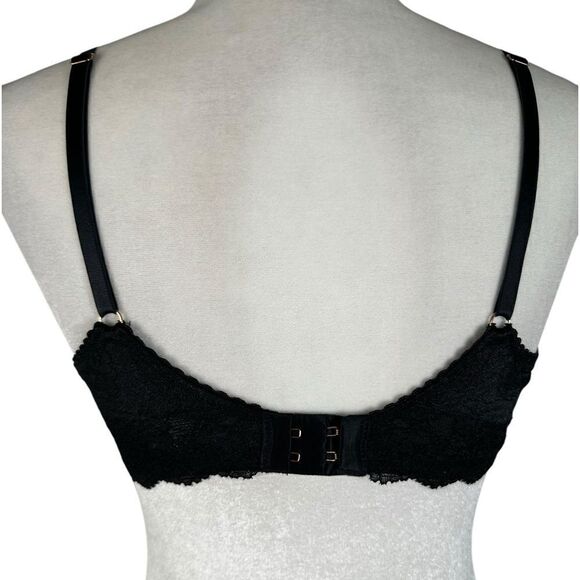 Savage X Fenty Black Candy Hearts Unlined Lace Balconette Bra - Picture 5 of 12